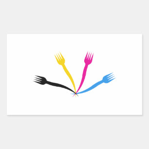 Sticker Rectangulaire Logo pour un restaurant ou un café