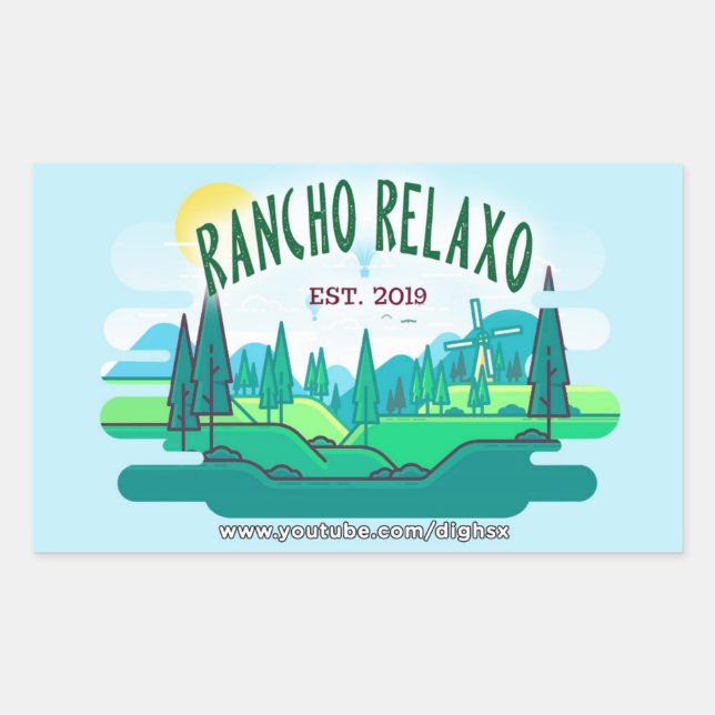 Sticker Rectangulaire Logo Rancho Relaxo Spring (Devant)