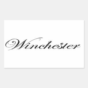 Sticker Rectangulaire Logo Winchester de style classique