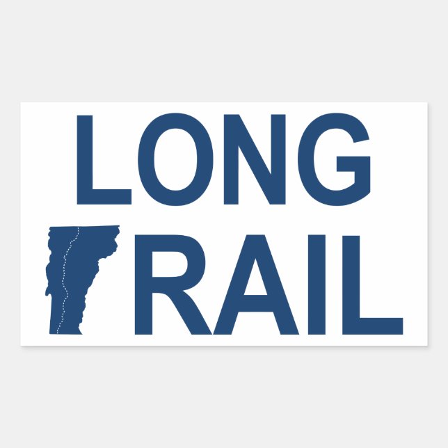 Sticker Rectangulaire Long Trail Vermont (Devant)