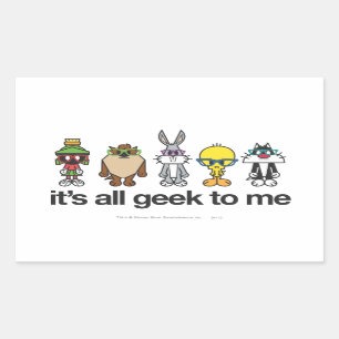 Sticker Rectangulaire LOONEY TUNES™ Nerds - Tout Geek Pour Moi