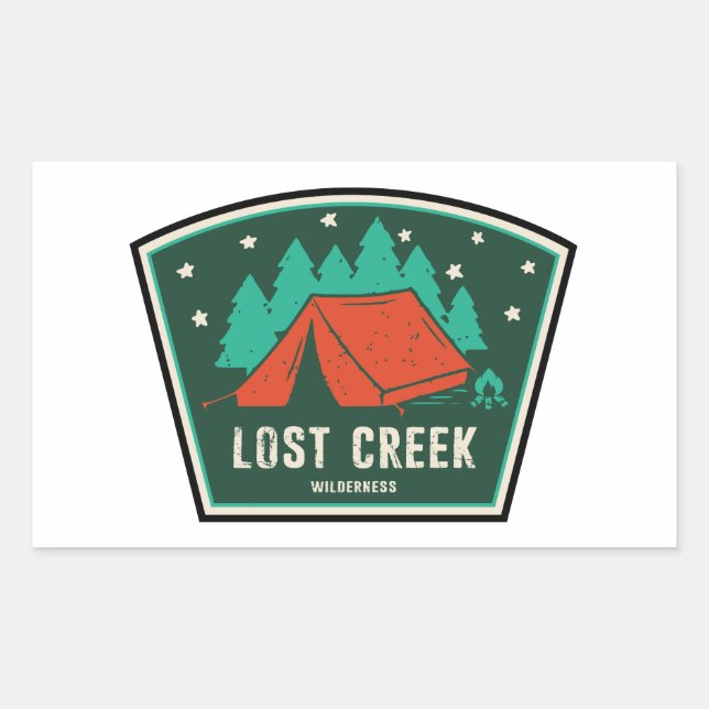 Sticker Rectangulaire Lost Creek Wilderness Colorado Camping (Devant)