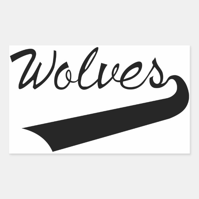 Sticker Rectangulaire Loups (Devant)