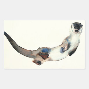 Sticker Rectangulaire Loutre curieuse 2003