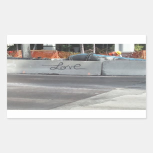 Sticker Rectangulaire ~Love Graffiti~ STICKER, CUSTOMISEZ-LE !