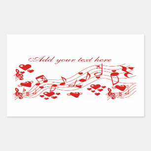 Sticker Rectangulaire Love Notes_