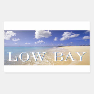 Sticker Rectangulaire Low Bay Beach, Barbuda, Antigua