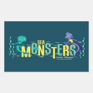 Sticker Rectangulaire Luca   Des Monstres De Mer Arrivent !