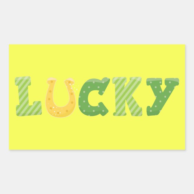 Sticker Rectangulaire Lucky St. Patrick's Day (Devant)