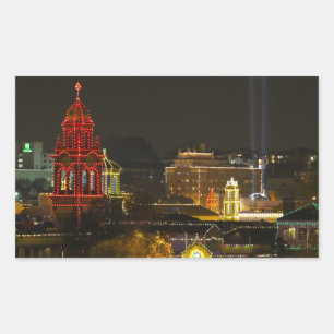 Sticker Rectangulaire Lumières de Kansas City Plaza