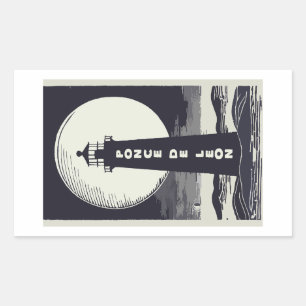 Sticker Rectangulaire Lune du phare de Ponce De Leon