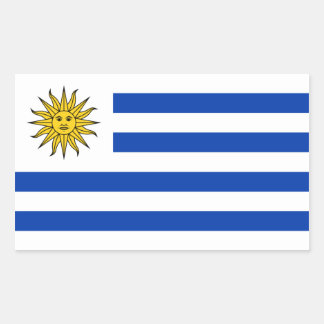 Sticker Rectangulaire L'Uruguay/drapeau uruguayen