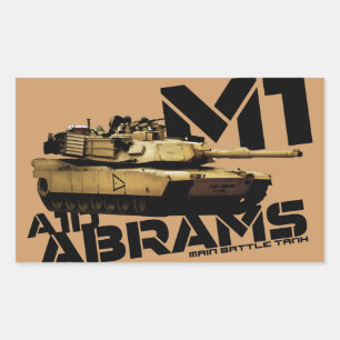 Sticker Rectangulaire M1 Abrams