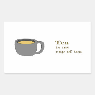 Sticker Rectangulaire Ma tasse de thé