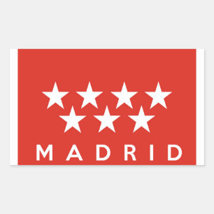 Sticker Rectangulaire madrid ville drapeau espagne nom du pays
