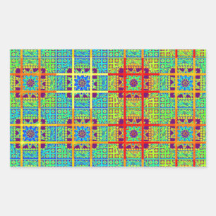 Sticker Rectangulaire Magnifique jolie maya ethnique Imprimer design vec