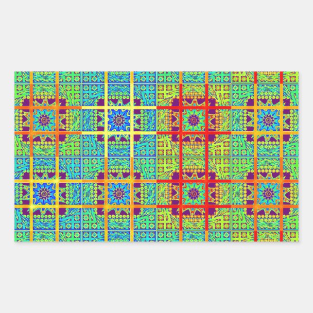 Sticker Rectangulaire Magnifique Tribal sud-africain Tribal Print vecteu (Devant)