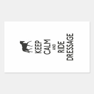 Sticker Rectangulaire Maintenez dressage calme et de tour