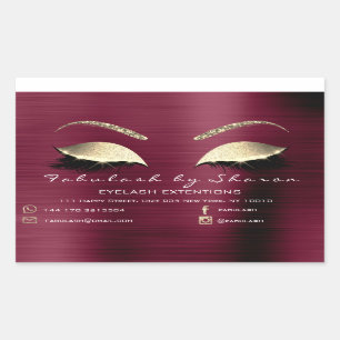 Sticker Rectangulaire Makeup Beauty Salon Bourgogne Adress Luxe
