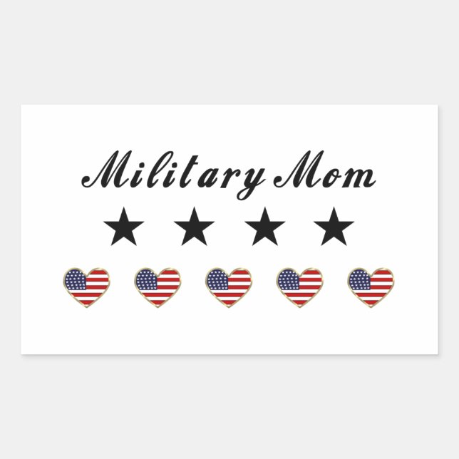 Sticker Rectangulaire Maman militaire (Devant)