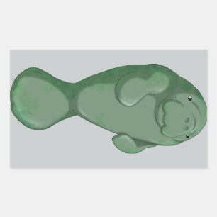 Sticker Rectangulaire Manatee