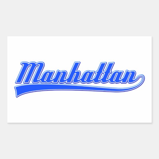 Sticker Rectangulaire Manhattan avec lave (Devant)