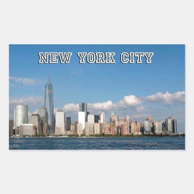 Sticker Rectangulaire Manhattan Skyline (Devant)