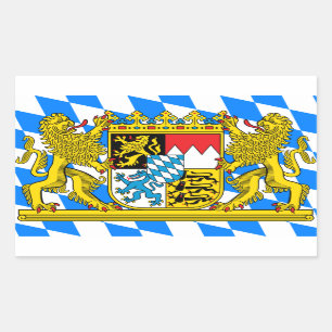 Sticker Rectangulaire Manteau de la Bavière des bras