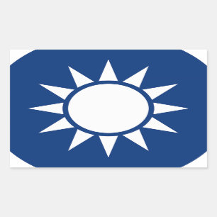 Sticker Rectangulaire Manteau de Taïwan des bras