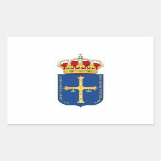Sticker Rectangulaire Manteau des Asturies des bras (Espagne)