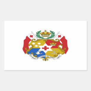 Sticker Rectangulaire Manteau du Tonga des bras