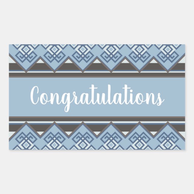 Sticker Rectangulaire Manto Andino Azul (Devant)