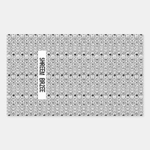 Sticker Rectangulaire Mantra argent White Chant Shreem Brzee