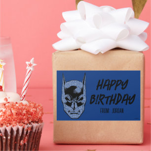 Sticker Rectangulaire Mantra de Batman Head   Joyeuses fêtes