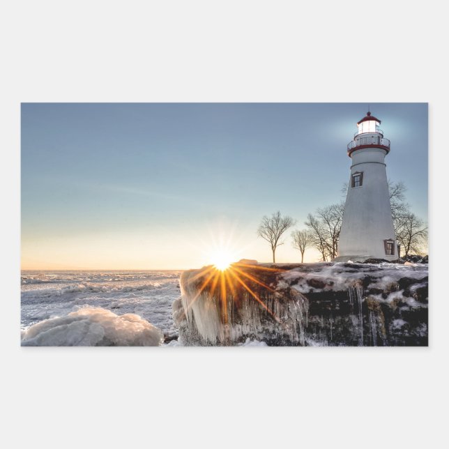 Sticker Rectangulaire Marblehead Lighthouse (Devant)