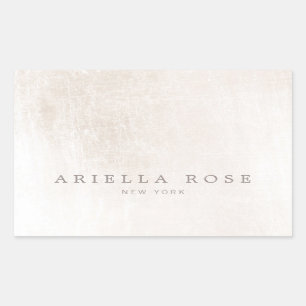 Sticker Rectangulaire Marbre blanc brossé simple et élégant professionne