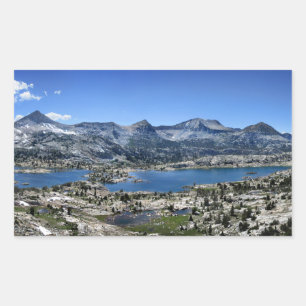 Sticker Rectangulaire Marie Lake Panorama d'en haut - sentier John Muir