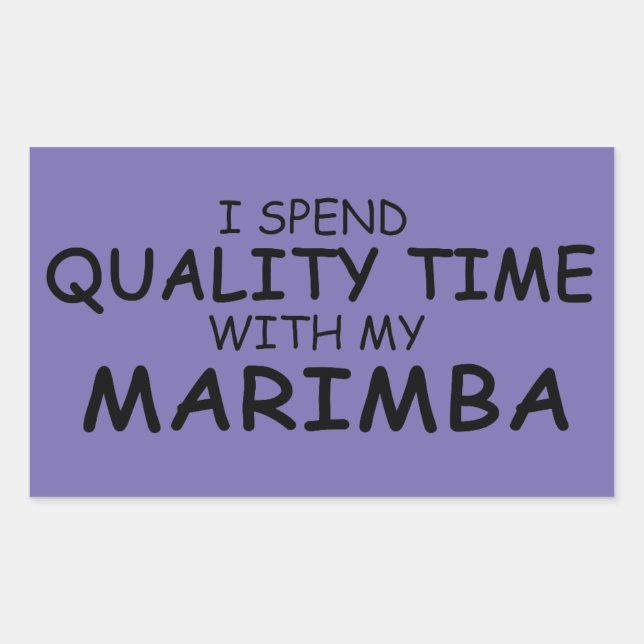 Sticker rectangulaire Marimba Time Quality (Devant)