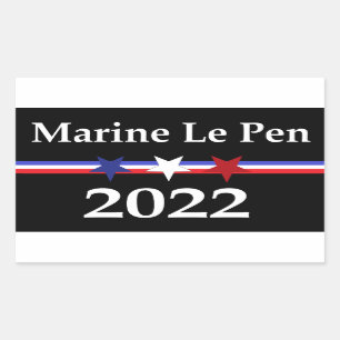 Sticker Rectangulaire Marine Le Pen