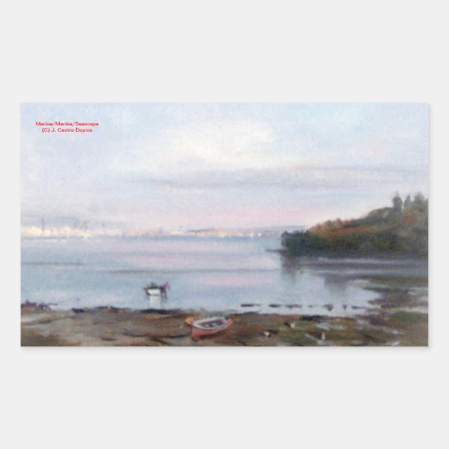Sticker Rectangulaire Marine/Marine/Seascape (Devant)