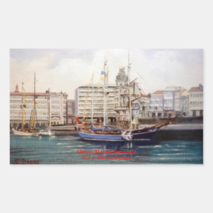 Sticker Rectangulaire Marine/Marine/Seascape