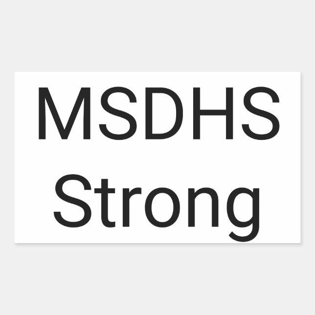 Sticker Rectangulaire Marjory Stoneman Douglas High School (Devant)