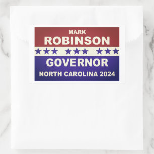 Sticker Rectangulaire Mark Robinson Gouverneur Caroline du Nord 2024