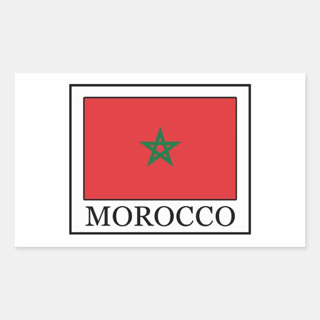 Sticker Rectangulaire Maroc (Devant)