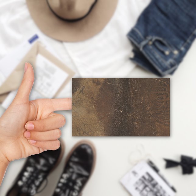 Sticker Rectangulaire Marque en cuir Faux Faux Cowhide (Créateur téléchargé)