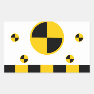 Sticker Rectangulaire Marques de test d'écrasement