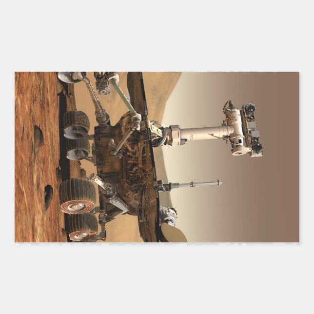 Sticker Rectangulaire Mars Rover (Devant)