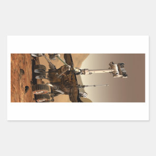 Sticker Rectangulaire Mars Rover