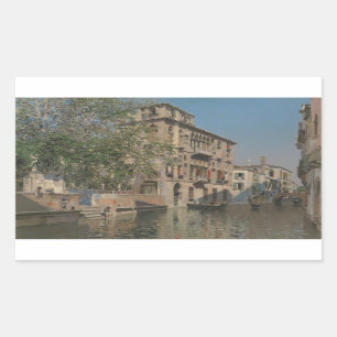 Sticker Rectangulaire Martin Rico y Ortega - Un canal à Venise