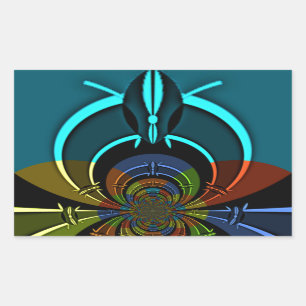 Sticker Rectangulaire Masaï couleurs Hakuna Matata